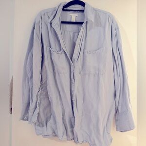 H&M Blue Linen Blend Size L